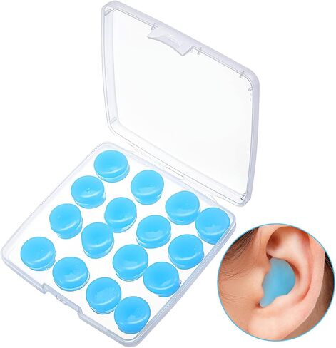 Moldable Silicone Ear Plugs for Sleeping 8 Pairs Noise Cancelling Earplugs, Reusable Wax Ear Plugs for Comfortable Sleep and Sound Isolation Earplugs for Swimming, Snoring, Travel, Studying in Saudi Arabia