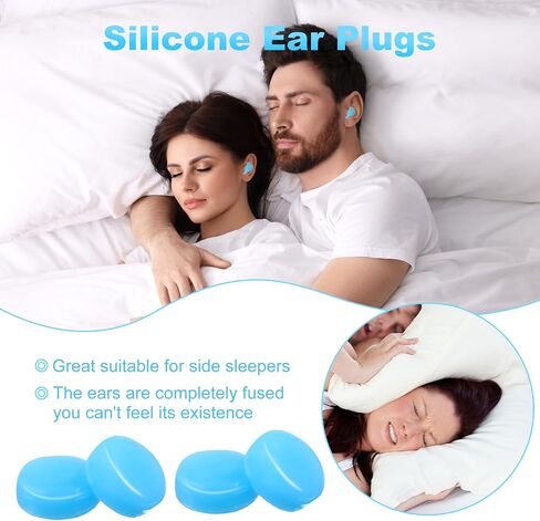 Moldable Silicone Ear Plugs for Sleeping 8 Pairs Noise Cancelling Earplugs, Reusable Wax Ear Plugs for Comfortable Sleep and Sound Isolation Earplugs for Swimming, Snoring, Travel, Studying in Saudi Arabia