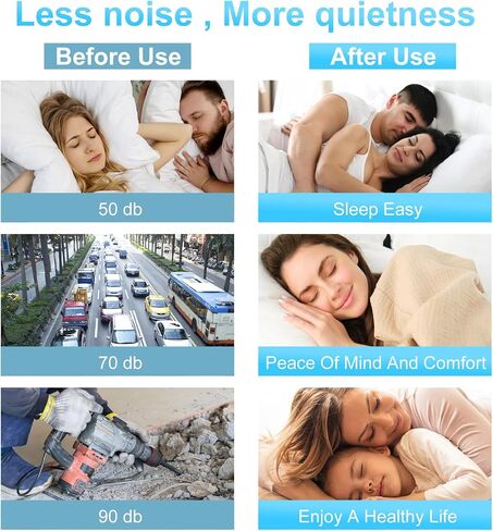 Moldable Silicone Ear Plugs for Sleeping 8 Pairs Noise Cancelling Earplugs, Reusable Wax Ear Plugs for Comfortable Sleep and Sound Isolation Earplugs for Swimming, Snoring, Travel, Studying in Saudi Arabia