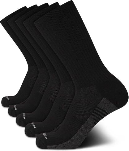 Van Heusen Mens Crew Socks - 5 Pack Performance Cushion Comfort Breathable Athletic Socks for Men (Size: 6-12.5) in Saudi Arabia