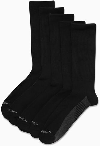 Van Heusen Mens Crew Socks - 5 Pack Performance Cushion Comfort Breathable Athletic Socks for Men (Size: 6-12.5) in Saudi Arabia