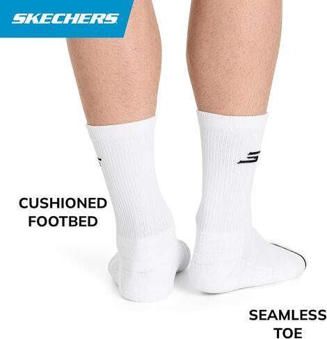 Skechers mens 3-pack Performance Pickleball Crew Socks, Odor Control & Mesh Ventilation in Saudi Arabia
