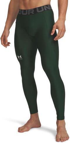 بنطال ضيق HeatGear Armor للرجال من Under Armour، (301) أخضر غابة/أبيض/أبيض، مقاس 3X-Large in Saudi Arabia
