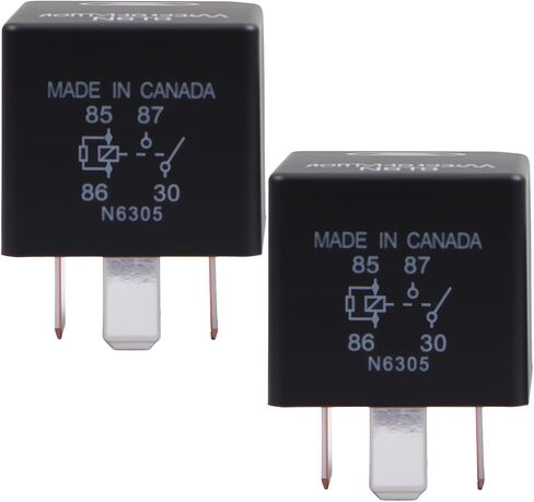 5C3T-14B192-AA P6STD Relay (Pack of 2) 40 AMP 4-Pin 12VDC Multi-Functional Relay Compatible with Ford, Lincoln, Mercury for Headlights, Horns, Wipers in Kuwait