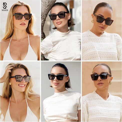 نظارات شمسية SOJOS عصرية كبيرة الحجم للنساء UV400 ظلال كبيرة مصممة من lrest De Sol Para Mujer SJ2347 in Saudi Arabia
