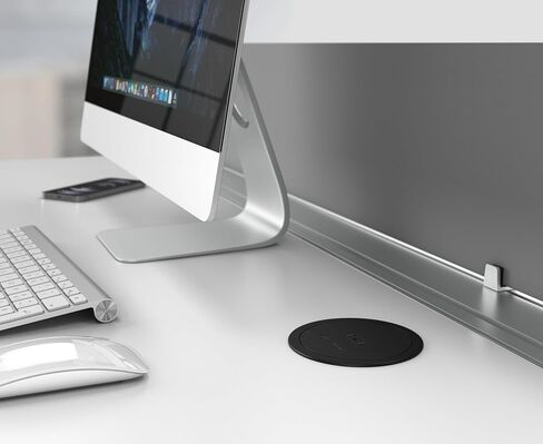 Pop up Outlet for Countertop,3-1/8 inch Hole Desk Grommet Power Station,20W USB C Fast Charging,8 Outlets 4-USB,Kitchen Island Pop Up Electrical Outlet,Office Power Supply,Black in Kuwait