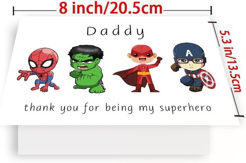 Cute Thank You Card for Daddy, Hilarious Father's Day Card for Dad, Lovely Dad Birthday Gifts from Son Daughter Children, Happy Birthday Card for Papa in Saudi Arabia
