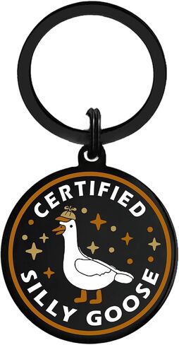 Viayen Funny Silly Goose Keychain for Teen Girls Women Men, Humorous Animal Keychain Gift for Friend Daily Bag Car Accessories in Saudi Arabia