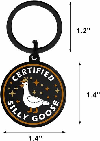 Viayen Funny Silly Goose Keychain for Teen Girls Women Men, Humorous Animal Keychain Gift for Friend Daily Bag Car Accessories in Saudi Arabia
