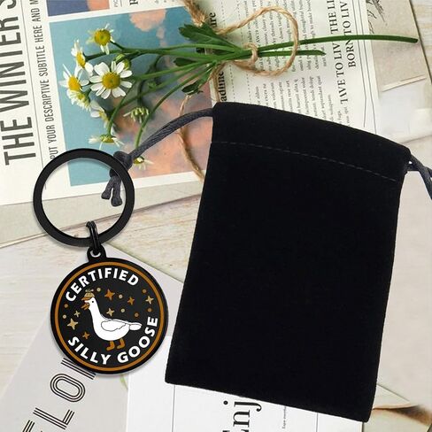 Viayen Funny Silly Goose Keychain for Teen Girls Women Men, Humorous Animal Keychain Gift for Friend Daily Bag Car Accessories in Saudi Arabia