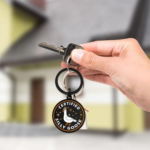 Viayen Funny Silly Goose Keychain for Teen Girls Women Men, Humorous Animal Keychain Gift for Friend Daily Bag Car Accessories in Saudi Arabia