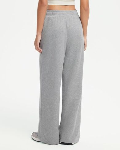 سراويل عمل نسائية واسعة الساق من SUUKSESS، سراويل عالية الخصر برباط وافل متماسكة in Kuwait