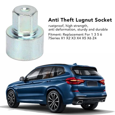 Metal Lug Nut with Excellent Performance Simple for 1 3 5 6 7Series X1 X2 X3 X4 X5 X6 Z4 (043)-Mcgard Patent No 4.664.00Key Only in Saudi Arabia