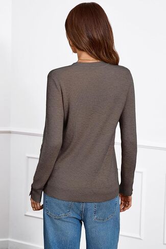 Arach&Cloz Women's Wool Blend Button-Cuff Fall Fashion Casual Sweaters in Saudi Arabia
