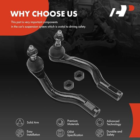A-Premium 2 x Front Outer Tie Rod Ends, Compatible with Chrysler Pacifica 2017-2025, Voyager 2020-2025, Grand Caravan 2021-2024 in Saudi Arabia