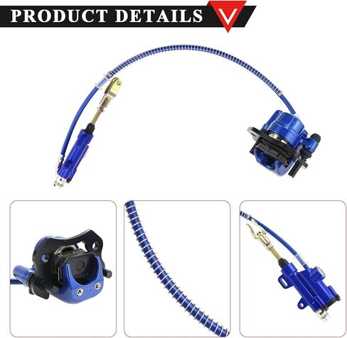 فرجار أسطوانة الفرامل الرئيسية من PRO BAT مع مجموعة وسادة الفرامل لـ 50cc 70cc 90cc 110cc 125cc الصينية رباعية Taotao Coolster ATV Kids ذات العجلات الأربع، أزرق in Kuwait