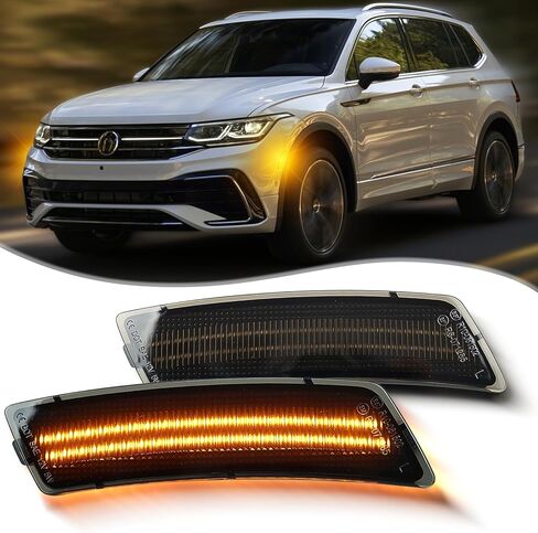 LED Front Fender LED Side Marker Lights Kit for Volkswagen Tiguan 2018-2024 / for Volkswagen Beetle 2012-2019,OEM 5C5945072A / 5C5945071A, Smoked Lens Side Bumper Marker Lamps,2pcs (Smoked) in Kuwait