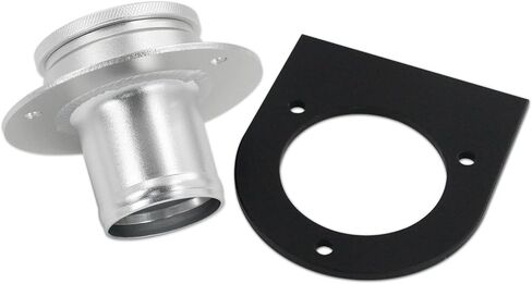 Remote Fuel Tank Filler Neck With Gas Cap and Weld-On Steel Mount Bracket Fit for 2" Filler Hose, 2'' Fuel Cell Filler Neck 17-2530 (black) in Kuwait
