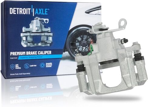 Detroit Axle - Rear Right Brake Caliper for 2009-2012 Dodge Journey, Passenger Side Disc Brake Caliper with Bracket 2010 2011 Replacement in Saudi Arabia
