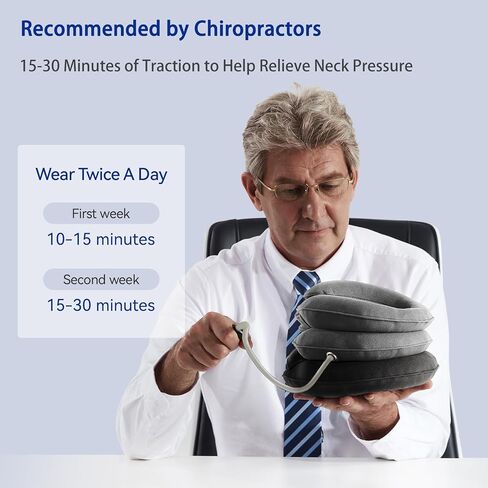 Cervical Neck Traction Device, Neck Stretcher Allows to Raise Head, Provides Neck Support and Relieves Neck Pressure, Neck Brace for Home, Travel and Office Use in Saudi Arabia
