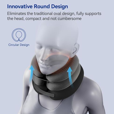 Cervical Neck Traction Device, Neck Stretcher Allows to Raise Head, Provides Neck Support and Relieves Neck Pressure, Neck Brace for Home, Travel and Office Use in Saudi Arabia