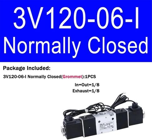1pcs 3V120-06 Pneumatic Air Solenoid Valve Two Position Three-Way AC220V DC24V DC12V AC110V AC24V Normally Closed Valve(3V120-06,AC220V) in Saudi Arabia