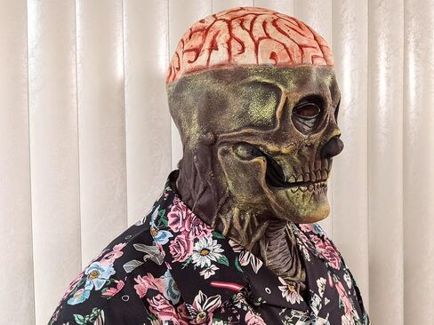 Halloween Skull Mask,Scary Full Head Horror Mask with Movable Jaw, Scary Realistic Latex Helmet Cosplay Party Props in Saudi Arabia
