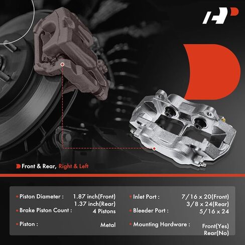 A-Premium Disc Brake Caliper Assembly Compatible with Select Chevy Models - Corvette 1965-1982 - Front and Rear, Driver and Passenger Side in Saudi Arabia