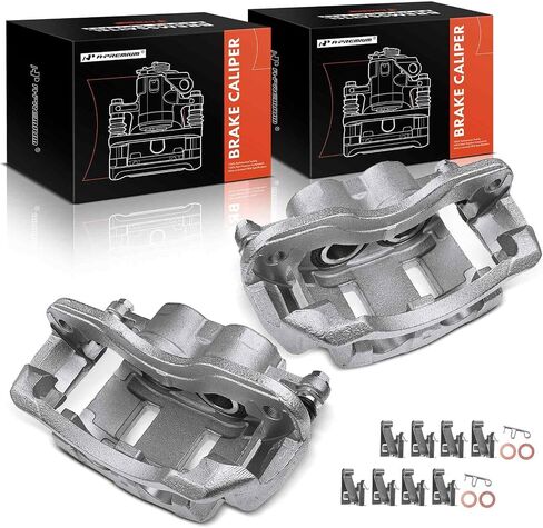 A-Premium Disc Brake Caliper Assembly with Bracket Compatible with Select Chevy, GMC and Isuzu Models - NPR-HD, NQR, W3500/W4500 Tiltmaster, W3500/W4500 Forward, Reach - Front Driver and Passenger in Saudi Arabia
