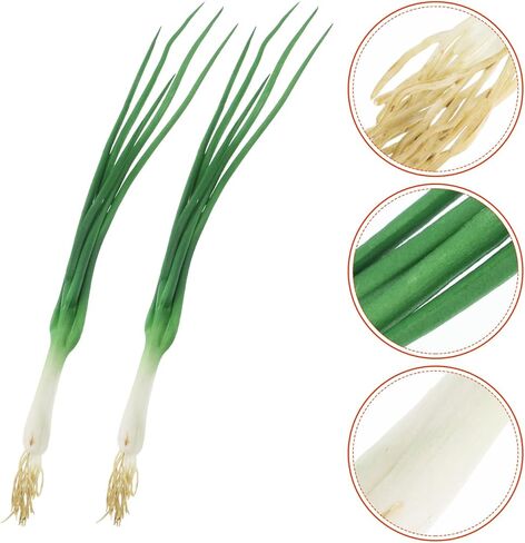 PRETYZOOM Lifelike Artificial Scallions Fake Green Onions Props for Kitchen Decoration Realistic Simulated Vegetable Models for Home and Restaurant Display Decor in Saudi Arabia