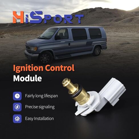 HiSport 3L8Z-12A648-AA Engine Coolant Temperature Sensor - Compatible with Ford Mercury Mazda Replaces 3L8A12A648AA 5HZ9030B 4346360 in Saudi Arabia