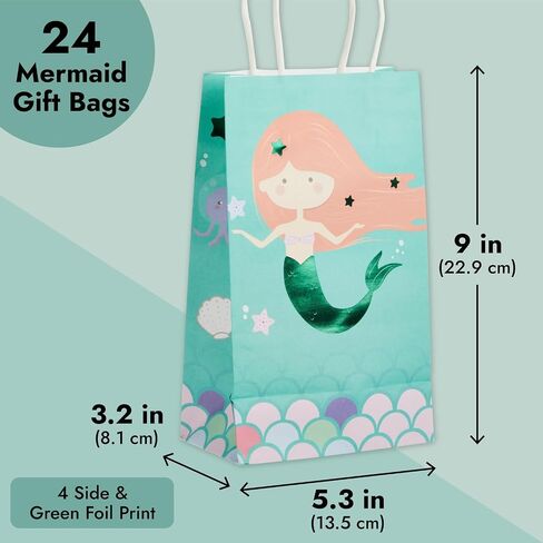 BLUE PANDA 25-Pack Purple Gift Bags with Handles - Medium Size Paper Bags for Birthday, Wedding, Retail (8x3.9x10 In) in Kuwait