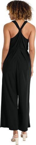 Maggy London womens Women's Sleek Wide-leg Jumpsuit - V-neck Racerback Design in Saudi Arabia