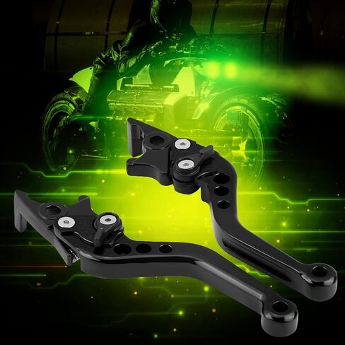 عتلات الدراجات النارية من CHICIRIS، زوج واحد من سبائك الألومنيوم CNC للدراجات النارية سكوتر تعديل ذراع فرامل قرص مزدوج (أسود) in Kuwait