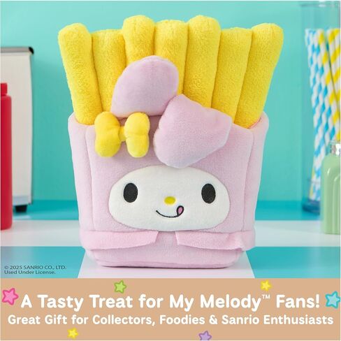 Gund Sanrio الرسمي Hello Kitty Hamburger Plush ، لعبة أفخم قابلة للتحصيل ، حيوان محشو للأعمار 1 وما فوق ، وردي/أبيض ، 8 " in Kuwait