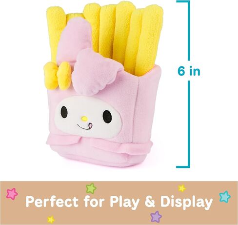 Gund Sanrio الرسمي Hello Kitty Hamburger Plush ، لعبة أفخم قابلة للتحصيل ، حيوان محشو للأعمار 1 وما فوق ، وردي/أبيض ، 8 " in Kuwait