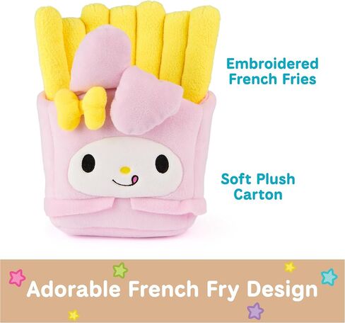 Gund Sanrio الرسمي Hello Kitty Hamburger Plush ، لعبة أفخم قابلة للتحصيل ، حيوان محشو للأعمار 1 وما فوق ، وردي/أبيض ، 8 " in Kuwait