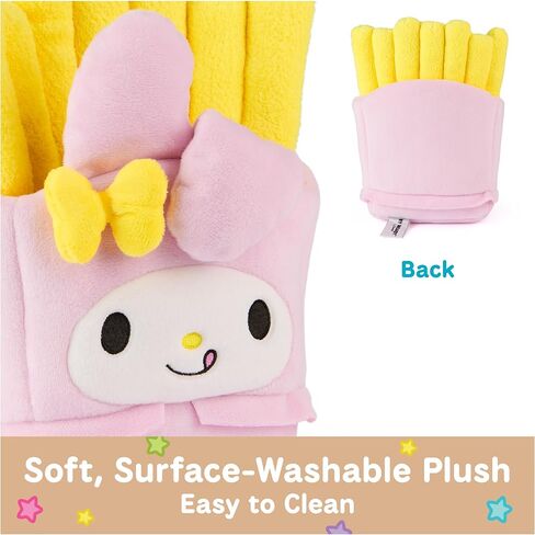 Gund Sanrio الرسمي Hello Kitty Hamburger Plush ، لعبة أفخم قابلة للتحصيل ، حيوان محشو للأعمار 1 وما فوق ، وردي/أبيض ، 8 " in Kuwait