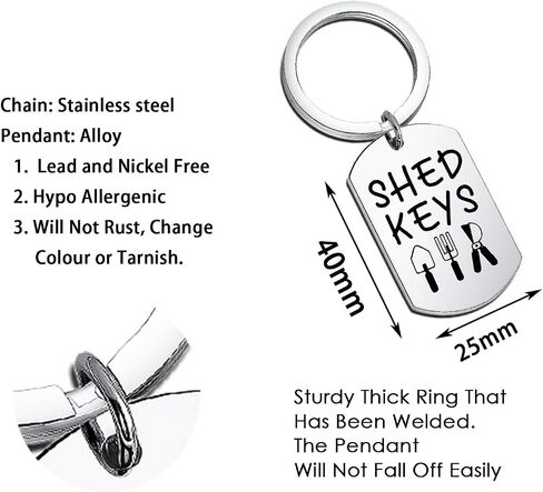 MAOFAED Shed Key Label，Identify Your Toolshed Keys, Gardening Keychain, Gifts for Gardener(shed Key) in Saudi Arabia