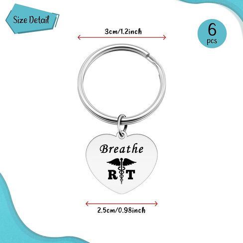 Xiahuyu Respiratory Therapist Gifts Respiratory Therapist Keychain RT Student Graduation Gift RT Week Appreciation Gift in Saudi Arabia