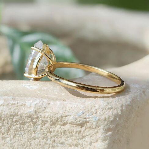 1CT/2CT/3CT 925 الفضة الاسترليني الكمثرى خواتم الخطبة الكمثرى قطع الزفاف دمعة الزفاف هالة مكعب زركونيا وعد خواتم للنساء حجم 5-9 in Kuwait