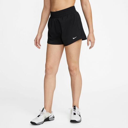 Nike One Women's Dri-FIT High-Waisted 3" Brief-Lined Shorts (Black, DX6014-010) Size Medium in Saudi Arabia