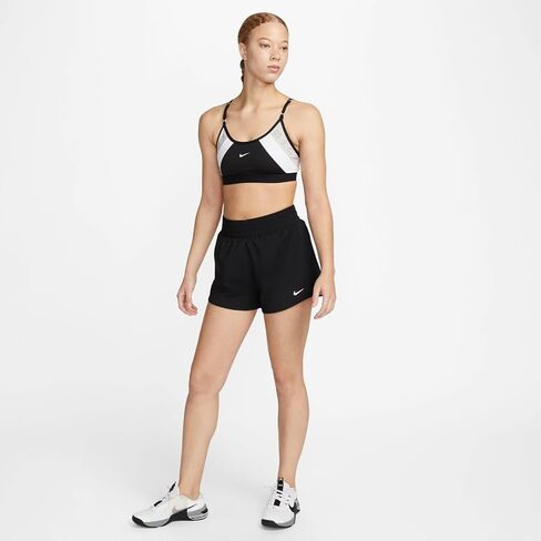 Nike One Women's Dri-FIT High-Waisted 3" Brief-Lined Shorts (Black, DX6014-010) Size Medium in Saudi Arabia