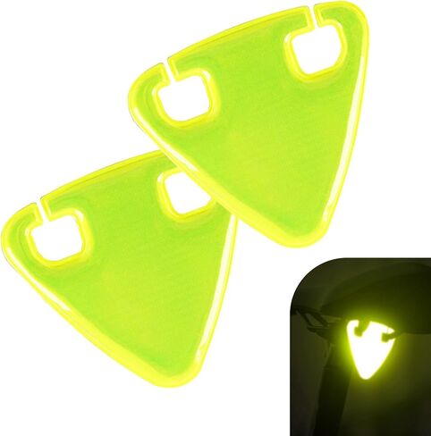 2 PCS Reflective Yield Symbols, Bike Triangle Sign, High-Visibility Reflective Stickers for Bicycles, Night Riding Warning Signs, Cycling Safety Equipment for Mountain Bike (Silver) in Saudi Arabia