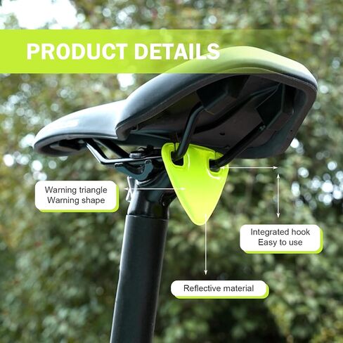 2 PCS Reflective Yield Symbols, Bike Triangle Sign, High-Visibility Reflective Stickers for Bicycles, Night Riding Warning Signs, Cycling Safety Equipment for Mountain Bike (Silver) in Saudi Arabia