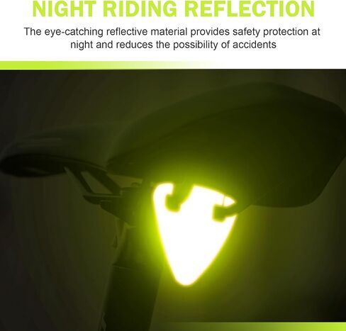 2 PCS Reflective Yield Symbols, Bike Triangle Sign, High-Visibility Reflective Stickers for Bicycles, Night Riding Warning Signs, Cycling Safety Equipment for Mountain Bike (Silver) in Saudi Arabia