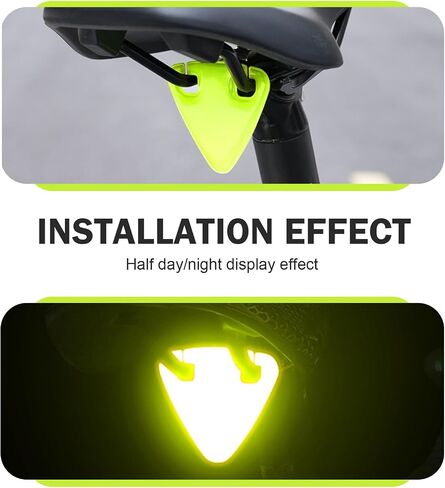 2 PCS Reflective Yield Symbols, Bike Triangle Sign, High-Visibility Reflective Stickers for Bicycles, Night Riding Warning Signs, Cycling Safety Equipment for Mountain Bike (Silver) in Saudi Arabia