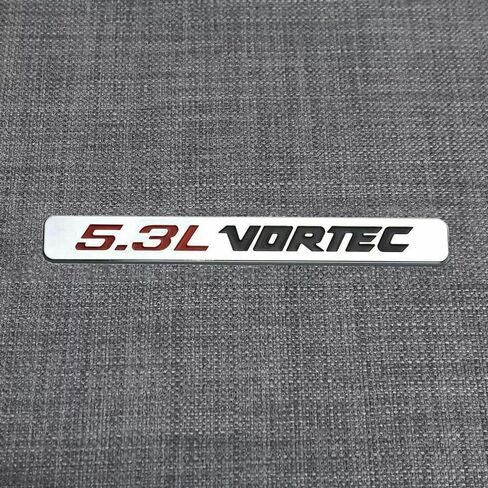2 قطعة 5.3L Vortec غطاء محرك السيارة شعارات المحرك شارة الجانب الباب ملصق متوافق مع 1500 2500hd سيلفرادو Z71 سييرا (أسود أبيض) in Kuwait