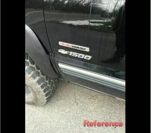 2 قطعة 5.3L Vortec غطاء محرك السيارة شعارات المحرك شارة الجانب الباب ملصق متوافق مع 1500 2500hd سيلفرادو Z71 سييرا (أسود أبيض) in Kuwait