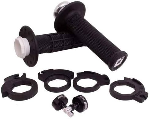ODI V2 قفل على Micro-X نصف وافل للدراجات النارية Dirtbike Offroad MX للدراجات الصغيرة Twist Throttle أسود صنع الولايات المتحدة الأمريكية CX50/65 MC 50/65 نماذج KX65/85 2000-2024 YZ65 2018-2024 نماذج in Saudi Arabia